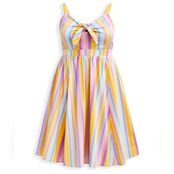 torrid Dresses & Skirts - Torrid Mini Poplin Tie Front Skater Dress